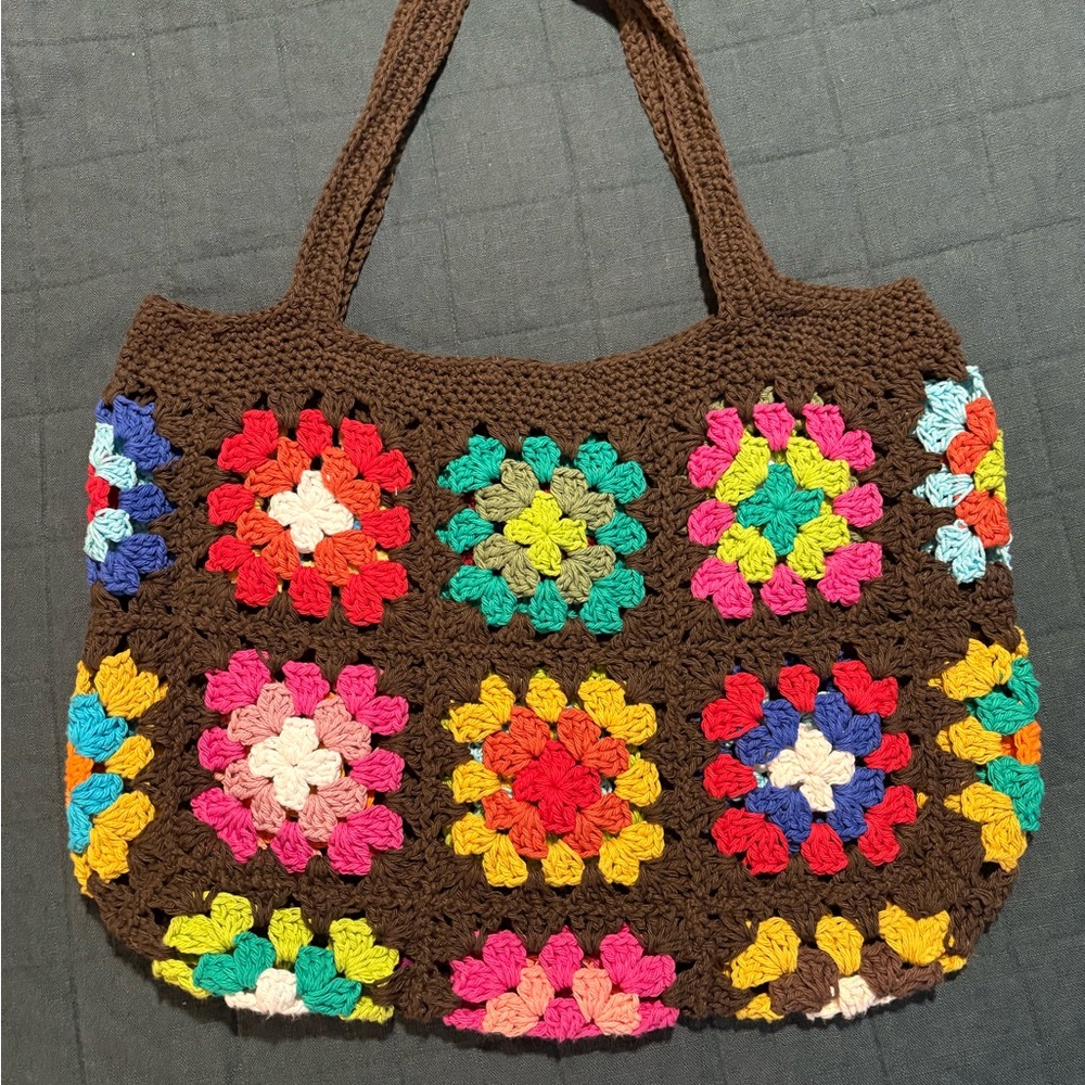 Handmade Crochet Tote 100% Cotton Yarn